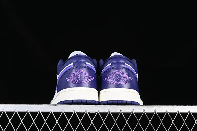 All categories Air Jordan Jordan series basketball shoes Air Jordan 1 Low G version pure original Air Jordan 1 Low AJ1 Joe 1 white and purple cultural low-top casual sneakers DC0774-502